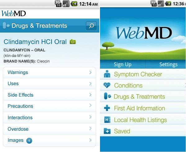 WebMD Android health apps