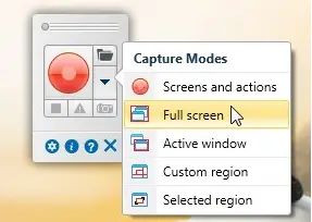 qTrace Screen Capture Options