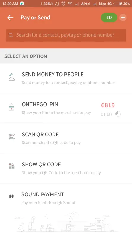 Mode Payment Freecharge 
