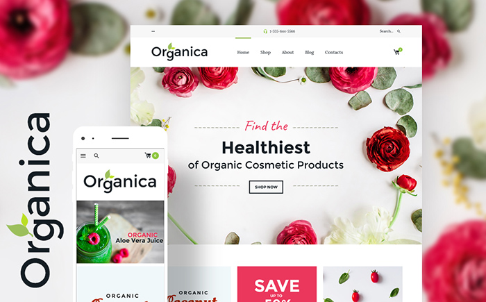 Organica - Organic Food, Cosmetics and Bio Active Nutrition WooCommerce Theme