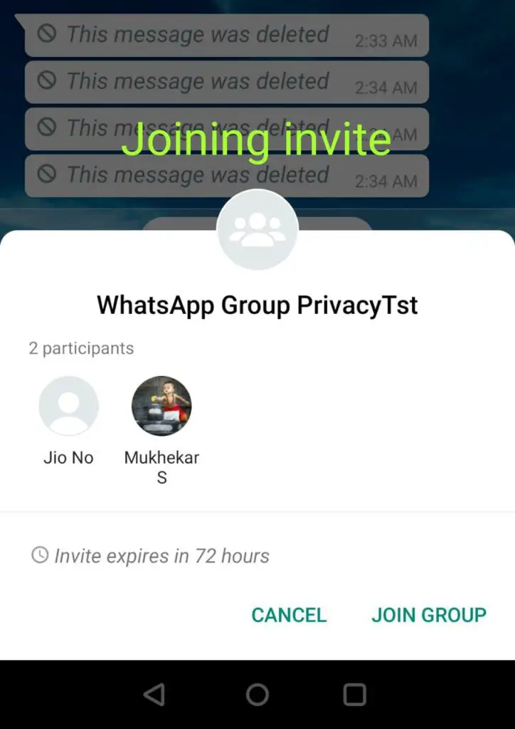 Invite explicitStop People from Adding You into Unnecessary WhatsApp Group
