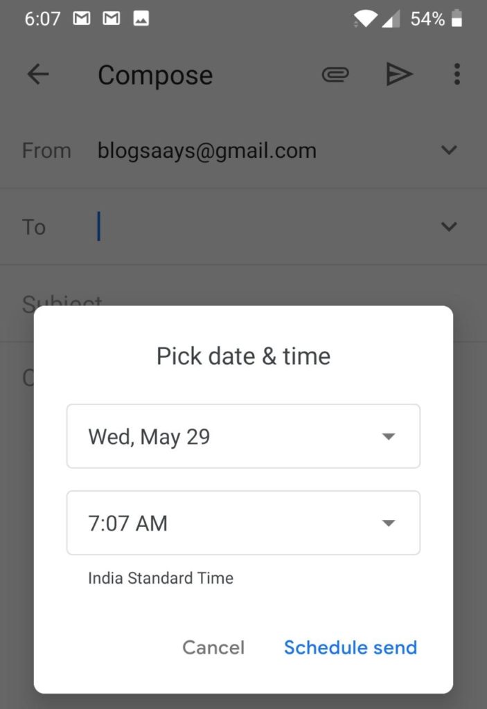 Gmail Email Scheduling-pick