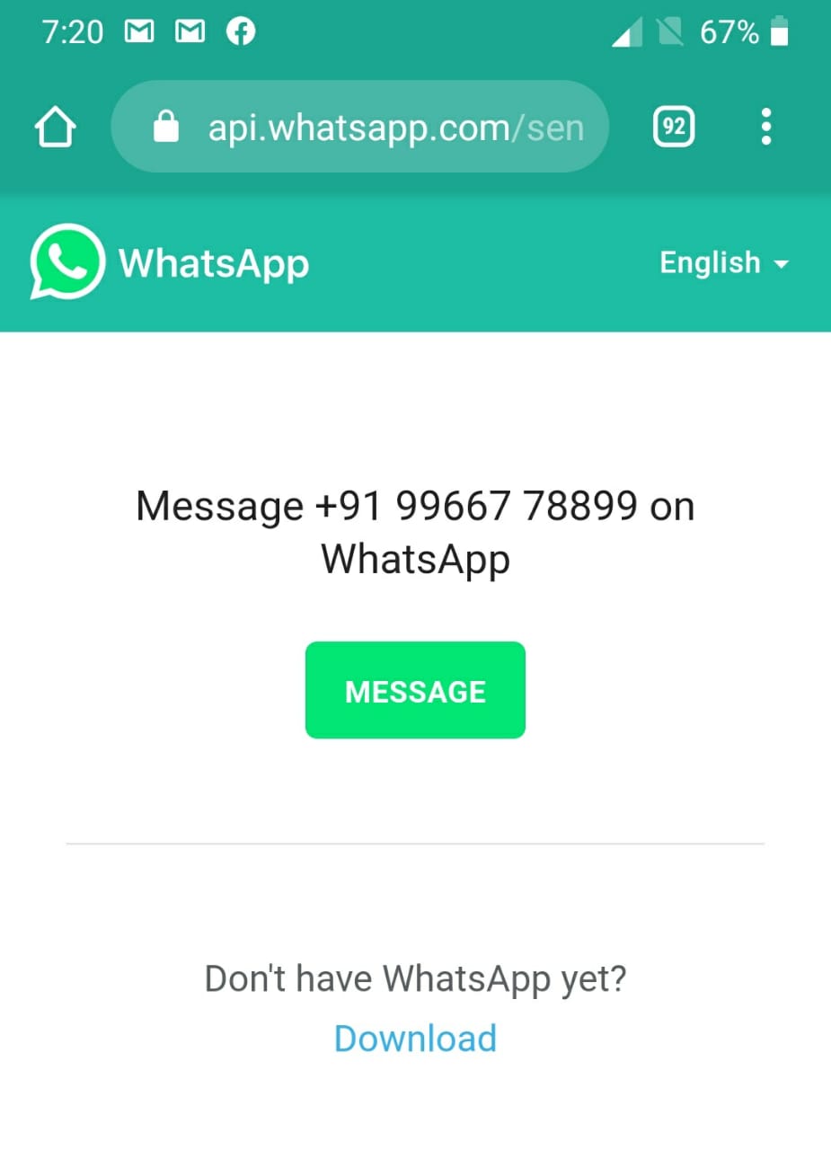 can i send message without save number in whatsapp