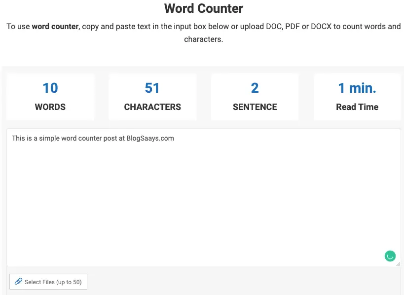 Word counter