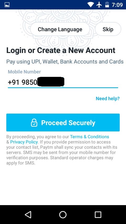 solving paytm login issues using airplane mode