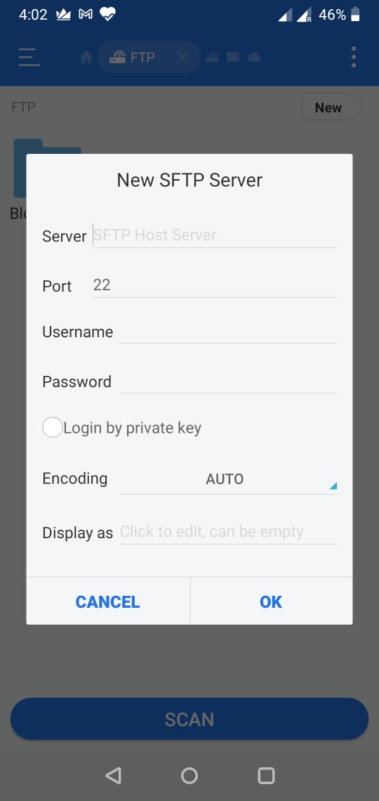 FTP server on Android003