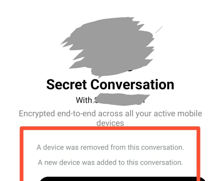 Why Do You See "A Device Was Removed From This Conversation" In Facebook Secret Conversation