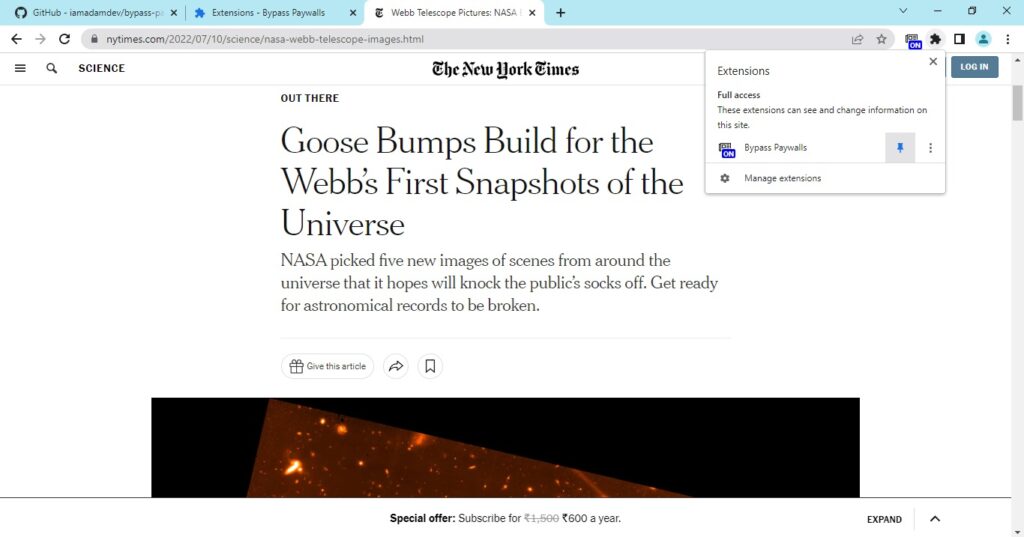 bypass paywalls chrome extension WORKS