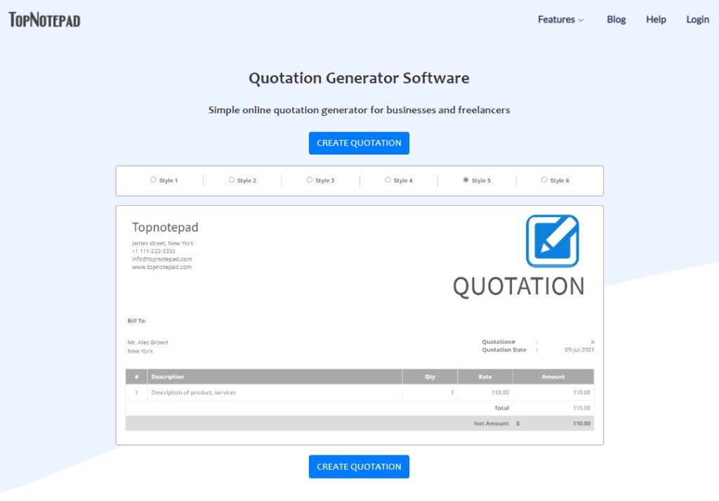 topnotepad quotation generator software