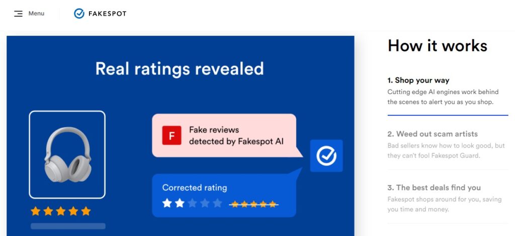 fakespot - ai fake reviews detector for quality and safe online shopping