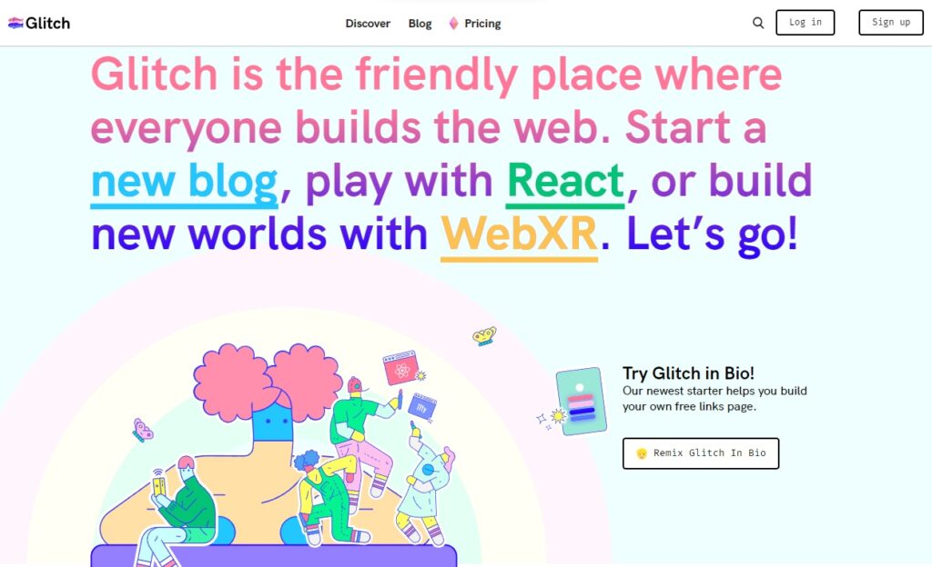 glitch - free online web development builder tools and community