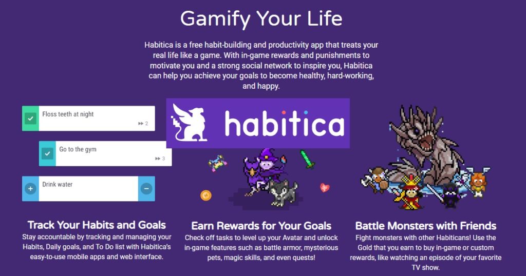 habitica - free habit building productivity gamified app rare useful website