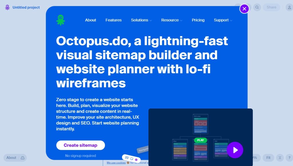 octopus.do - free visual website planner, sitemaps, wireframes, web design
