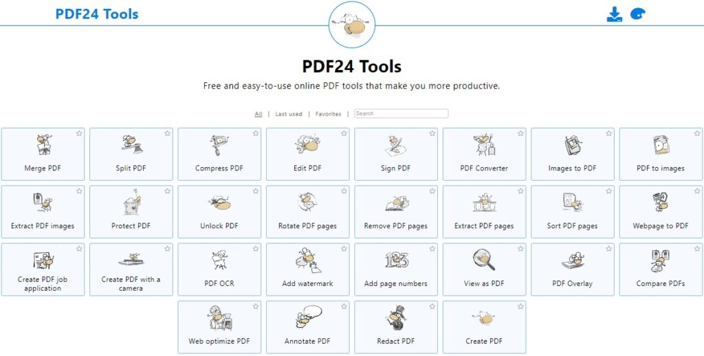 pdf24 tools - free online pdf utilities