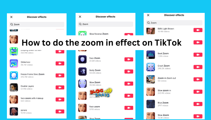 How to do the zoom in effect on TikTok