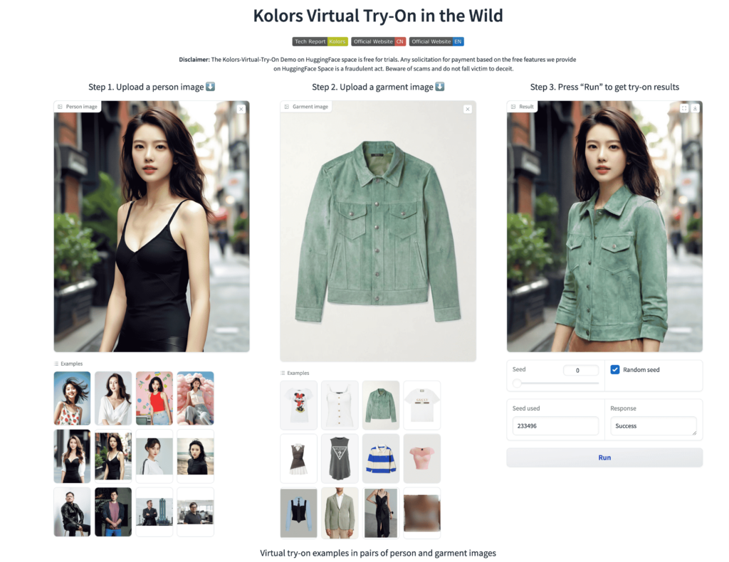 Kolors-Virtual-Try-On Hugging Face Space by Kwai Kolors